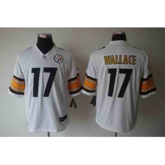 Nike Pittsburgh Steelers 17 Mike Wallace White Limited NFL Jersey